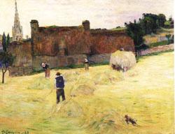 Paul Gauguin Hay-Making in Brittany